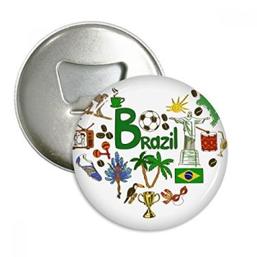 Imagem de Emblema multifuncional com bandeira nacional e ímã de geladeira, bandeira nacional