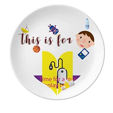 Imagem de Prato de porcelana Time For A True Display Of Skill Prato de jantar redondo masculino