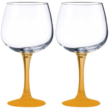 Imagem de Conjunto de Taças para Gin Vicrila Ibiza com Base Laranja 720 ml – 2 Peças