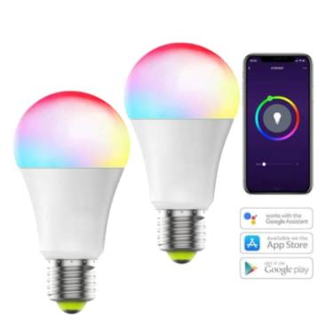 Imagem de Lâmpadas inteligentes Alexa Tuya RGB CCT CW WW 10W E27 lâmpada inteligente A60 WiFi 110 V a 220 V tensão ampla compatível com aplicativo Alexa Google Home Smart Home (2)