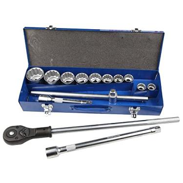 Imagem de Jogo de Soquetes Estriados com Encaixe de 3/4 Pol. com 14 Peças-RIOSUL TOOLS-R01 0239