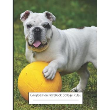 Imagem de Caderno de redação com pauta universitária: Caderno de composição de fotos de animais fofos cadernos universitários para meninas menino caderno escolar livro de composição 18,88 cm x 24,89 cm