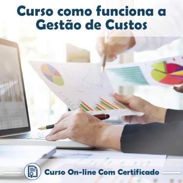 Imagem de Curso online em videoaula de como funciona a Gestão de Custos com Certificado + 2 brindes