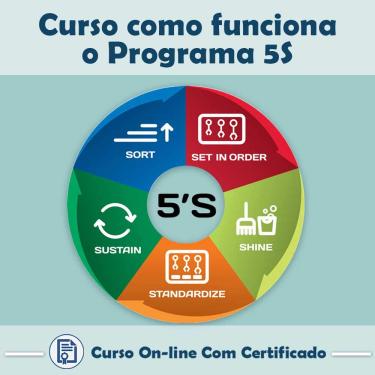 Imagem de Curso online em videoaula de como funciona Programa 5S com Certificado + 2 brindes