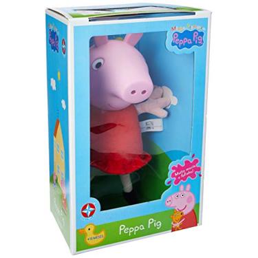 Imagem de Pelúcia Peppa Pig Cabeça De Vinil 34 Cm - Estrela Brinquedos Estrela Multicores