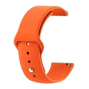 Imagem de Pulseira Compatível com Amazfit Bip/Bip Lite/Gts/Active 20mm Cor Laranja