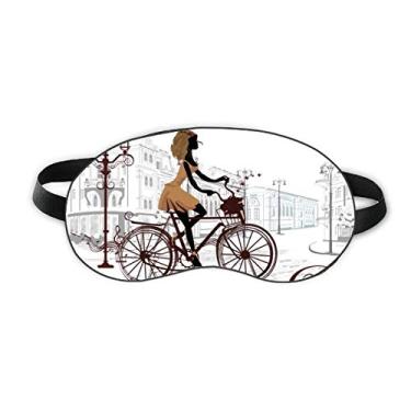 Imagem de Bicycle Lady France Illustration Pattern Sleep Eye Shield Soft Night Vlindfold Shade Cover