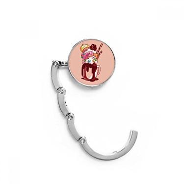 Imagem de Donut Chocolate Copo de Biscoito Sorvete Gancho de Mesa com Fecho Decorativo Dobrável Gancho