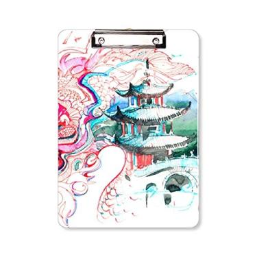 Imagem de China Ponte de dragão chinês desenho prancheta pasta bloco de escrita placa de apoio A4
