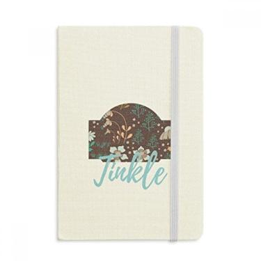 Imagem de Caderno de tinta para plantas de flor marrom oficial de tecido rígido diário clássico
