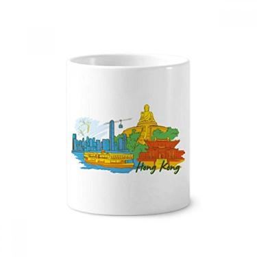 Imagem de China Hong Kong Victoria suporte de caneta de escova de dentes de aquarela copo de lápis suporte de cerâmica