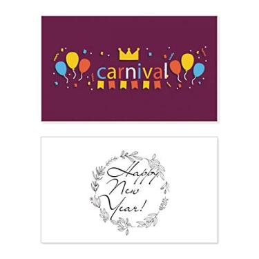 Imagem de Coroa de balão Feliz Carnaval de Veneza, Ano Novo, Cartão de felicitações, Mensagem de abençoe presente