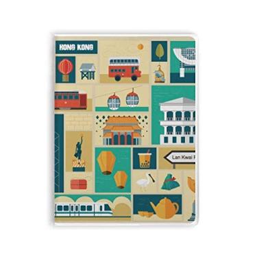 Imagem de Diário de capa macia com capa de goma moderna de Hong Kong Culture Art Deco