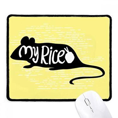 Imagem de Mousepad de borracha com contorno de animal preto com borda costurada