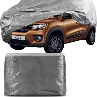Imagem de Capa Protetora para Cobrir Carro 100% Impermeável com Forro Central e Elástico Tamanho P Cinza Renault Kwid