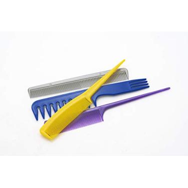 Imagem de Kit Hair Pente IV - 1 Profissional Especial, 1 Jacaré, 1 Masculino, 1 Profissional (Cor dos Itens Pode Variar), Hair Bonitinho Marilu, Azul, Hair Bonitinho Marilu, Azul