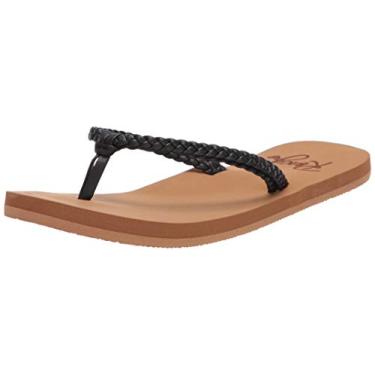 Imagem de Roxy Sand lia feminina Rg Costas Cabo Flip, Black 20, 12 Little Kid