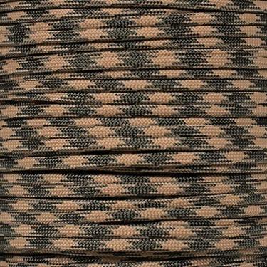 Imagem de Paracord Paracord 550 – Cabo multiuso de 7 fios – 250 metros para utilidade e artesanato – Construção de 7 fios – 25 variedades de cores de camuflagem (Folhagem de areia do deserto)