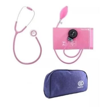 Imagem de Conjunto Esfigmomanômetro + Estetoscópio Bic (ROSA)