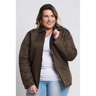 Imagem de Jaqueta Feminina Plus Size Dupla Face Microfibra - Serena