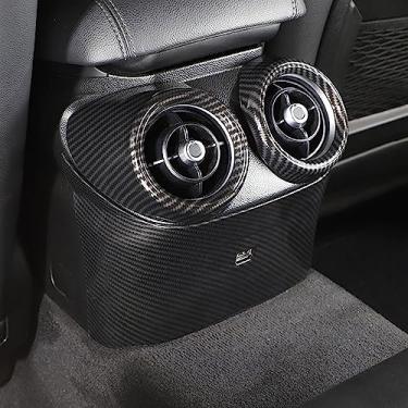 Imagem de Moldura traseira de ar condicionado com moldura de fibra de carbono para decoração de adesivo para Alfa Romeo Giulia 2017-2020 acessório interior