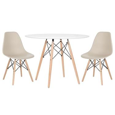 Imagem de Loft7, Mesa redonda Eames 100 cm + 2 cadeiras Eiffel DSW