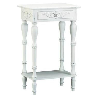 Imagem de Distressed White Wood Accent Table