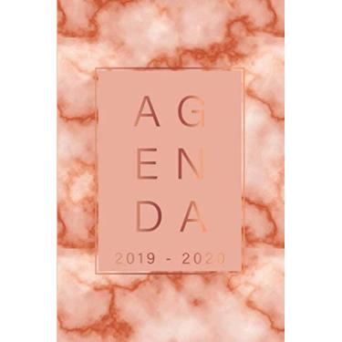 Imagem de Agenda 2019 - 2020: 19 novembre au 20 décembre - 1 semaine en un coup d'œil - DIN A5 15 x 23 cm Planificateur mensuel avec check-lists & notes Jours ... en un coup d'œil Marbre Pierre Orange Rouge