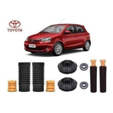 Imagem de 4Kit Batente Coxim Rolamento Dianteiro Traseiro Toyota Etios