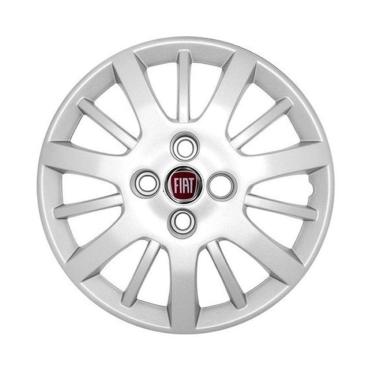 Imagem de Calota Prata Roda Aro 14 Fiat Palio 2009 2010 Siena 074 4pçs