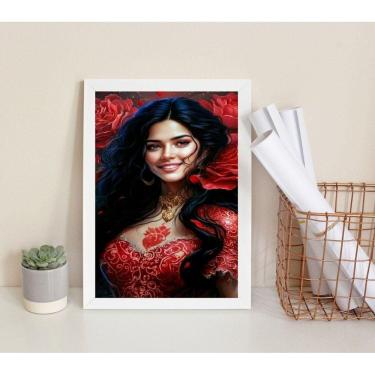 Imagem de Quadro Pomba Gira Menina Do Cabaré 24X18Cm - Com Vidro