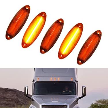 Imagem de Tonsya Para 2008 2009 2010 2011 2012 2013 2014 2015 2016 2017 2018 2019 Freightliner Cascadia Semi-Caminhões Cabine Elevada Frontal Marcador Telhado Running Top Clearance Lights Substituição Âmbar 5