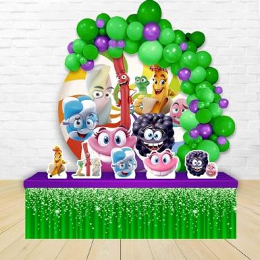 Imagem de Kit Decoração Painel Redondo Festa de Aniversário Infantil Doces Fini