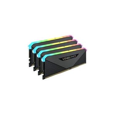 Imagem de Memória RAM Corsair Vengeance RT, RGB, 128GB (4x32GB), 3600MHz, DDR4, CL18, Preto - CMN128GX4M4Z3600C18