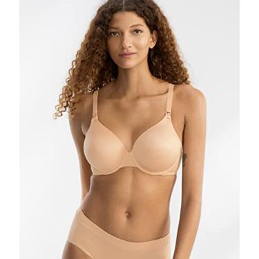 Imagem de Vanity Fair Sutiãs femininos de amamentação para amamentação: bojo elástico com aro com clipe frontal, disponível em várias embalagens, Neutro, 36D