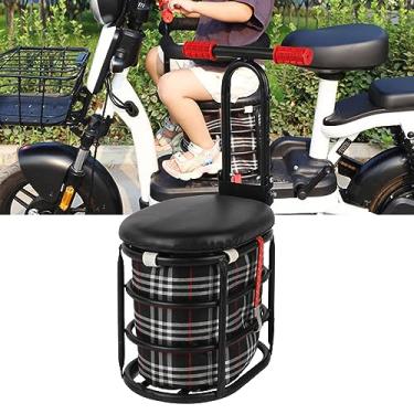 Imagem de Assento de Segurança para Bicicleta Infantil, Assento Infantil para Bicicleta Elétrica à Prova d'água e Macio Com Bolso de Armazenamento para Motocicleta Elétrica (12)