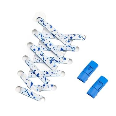 Imagem de Flat Shoe Laces Without Ties Elastic Shoelaces Men And Women Sports Casual Shoes Accessories Lazy Shoelace (Color : Blue2)