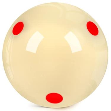 Imagem de 1 pacote com bola de taco de bilhar profissional de grau AAA, tamanho padrão de 6 cm, bola de sinuca para treinamento de prática com 6 pontos vermelhos