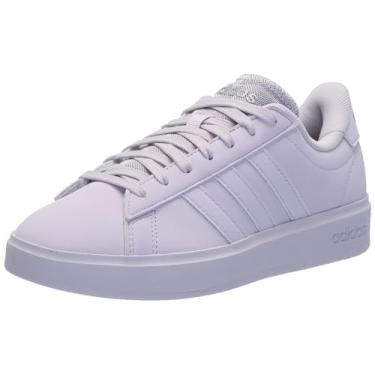 Imagem de adidas Tênis feminino Grand Court 2.0, Lavanda Ice/Ice Lavender/Matte Silver, 33
