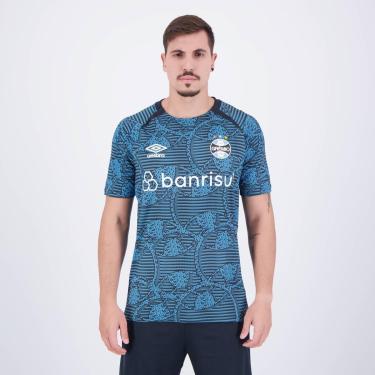 Imagem de Camisa Umbro Grêmio Aquecimento 2024 Azul-Masculino