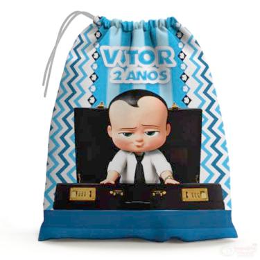 Imagem de Sacolinhas Surpresa Personalizada Tecido Poderoso Chefinho Cabelo Preto (Sacolinhas 15x20, Unidades, 10)