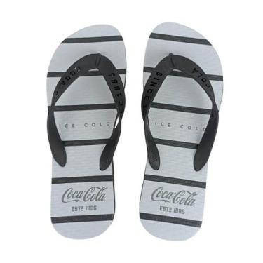 Imagem de Sandália Masculina Coca-Cola Cc4302 Lynn Preto/Branco