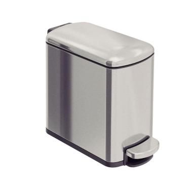 Imagem de Lixeira Tramontina 6 Litros Tipo D Slim Em Aço Inox Scotch Brite