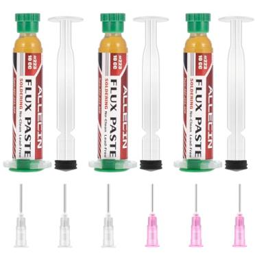 Imagem de ALLECIN Fluxo de solda No Clean 223 10CC Seringa de pasta de fluxos de solda eletrônicos de alta viscosidade 10 mL para placas de circuito e fio elétrico de cobre com ferramenta de distribuição de