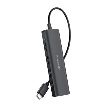 Imagem de Hub USB-c C3Tech HU-C230BK com 4 Portas de saida USB-USBC Plug and Play