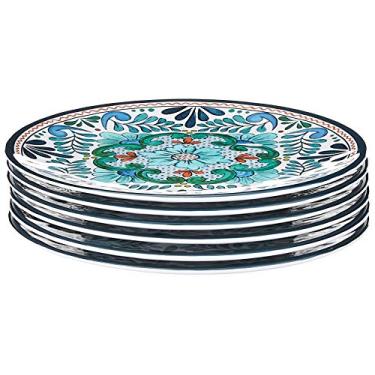 Imagem de Certified International Prato de salada/sobremesa Talavera de 23 cm, conjunto de 6, 23 cm, multicolorido