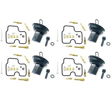 Imagem de Kit de reparo de carburador de motocicleta com peça de reconstrução de diafragma de êmbolo para Honda CB400SF V-tec NC31 CB400 CB 400SF 400 SF NC 31 (4 conjuntos)