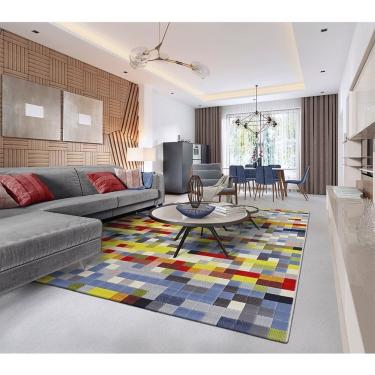 Imagem de Tapete 200x250cm Pixel N Sala de Estar Colorido