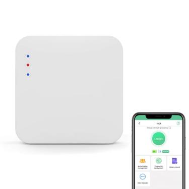 Imagem de WiFi Gateway eLinkSmart Controle Remoto Fechadura Inteligente com App eSmartLock Maçaneta de Porta de Impressão Digital Ponte Wi-Fi Fechadura de Porta de Entrada Sem Chave Hub WiFi Funciona com