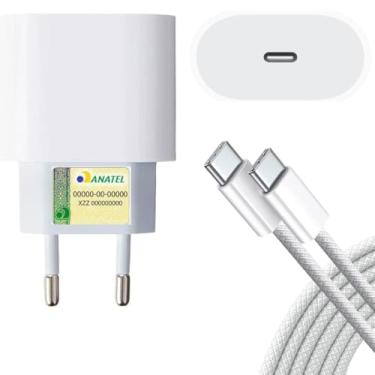 Imagem de Carregador Turbo 25W com Cabo Tipo-C Premium e Proteção Avançada para iPhone 15 Pro Max e 15 Plus - Kit Completo